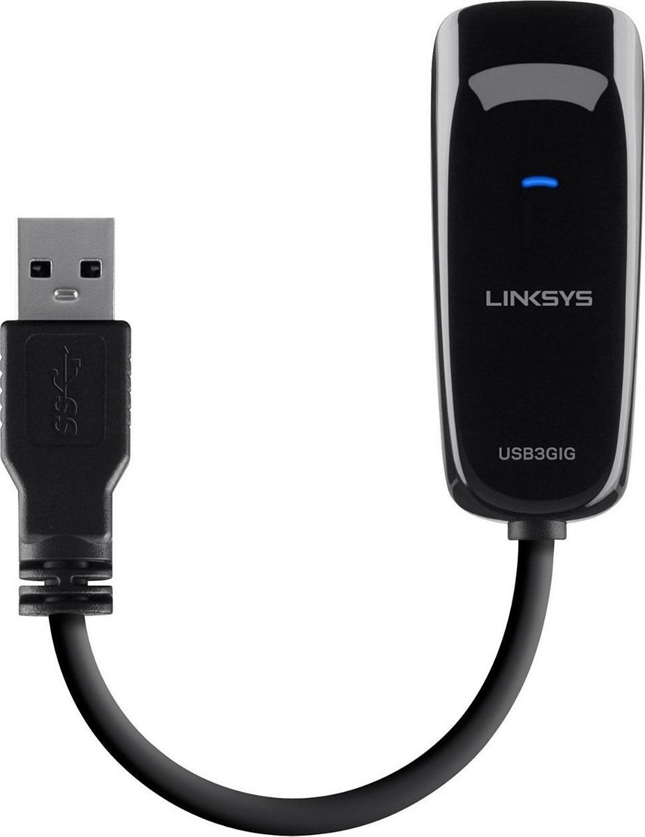 Linksys USB 3.0 Gigabit Ethernet Adapter, Schwarz