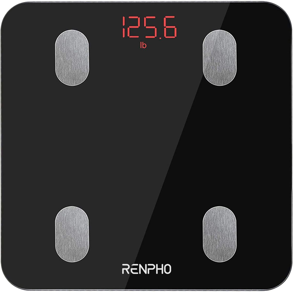 RENPHO Body Fat Scale, Bluetooth Personal Scale with App, Smart Digital Scale for Body Fat, BMI, Weight, Muscle Mass, Water, Protein, Skeletal Muscle, Bone Weight, BMR (Black)