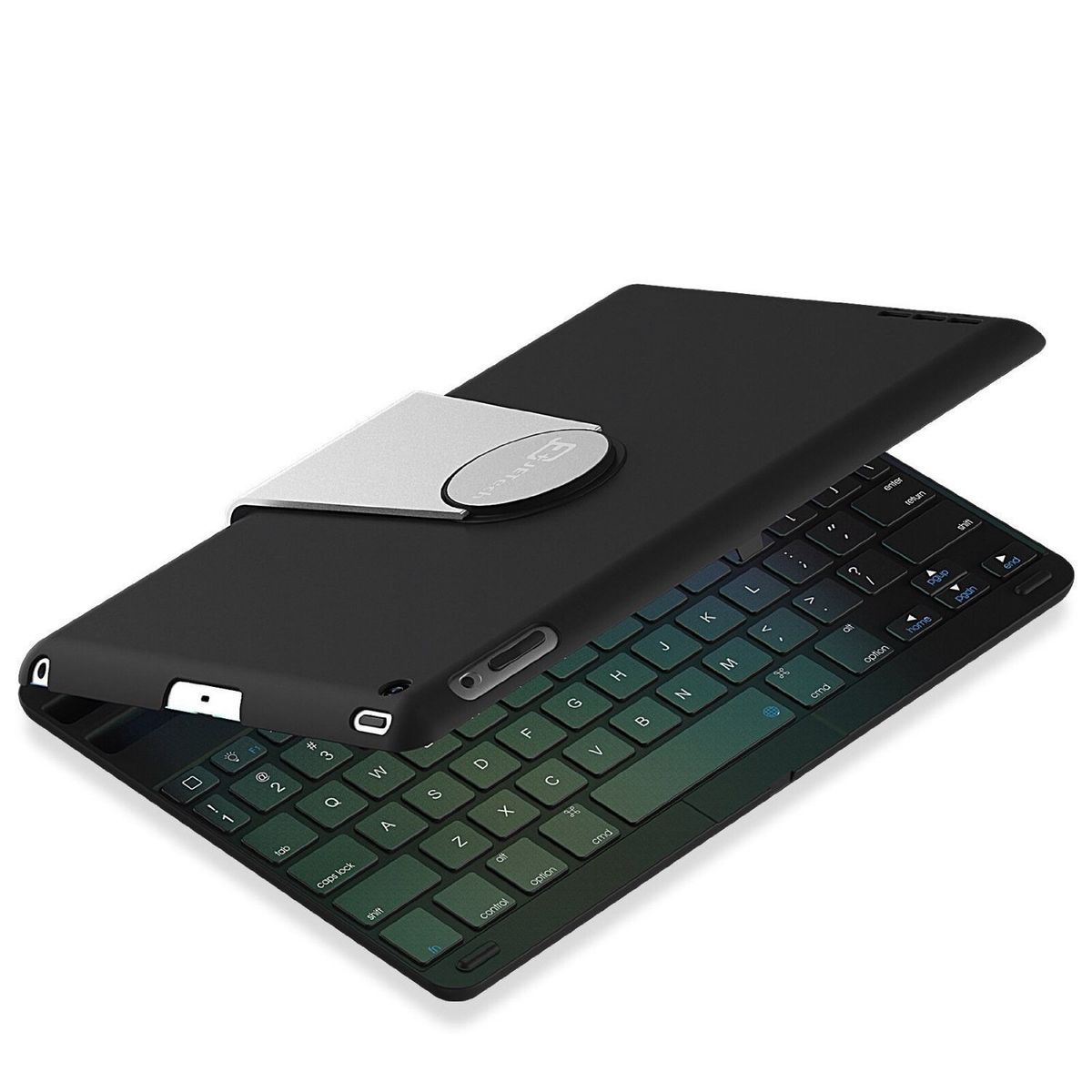 JETech 2011-KB-BT-IPADMINI Bluetooth Schwarz Silber Tastatur für Mobilgeräte