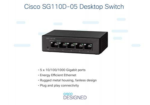 Cisco SG110D-05 Unmanaged L2 Gigabit Ethernet 10/100/1000
