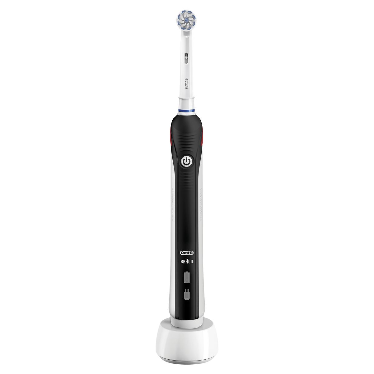 Oral-B PRO 2 2500 Electric toothbrush, with visual pressure control for extra gum protection and free travel case, black Single