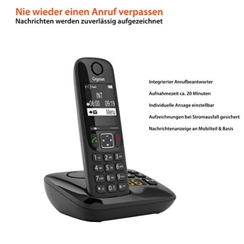 Gigaset AS690A Duo Festnetz-/Schnurlostelefon Anrufbeantworter DECT 2 Mobilteile