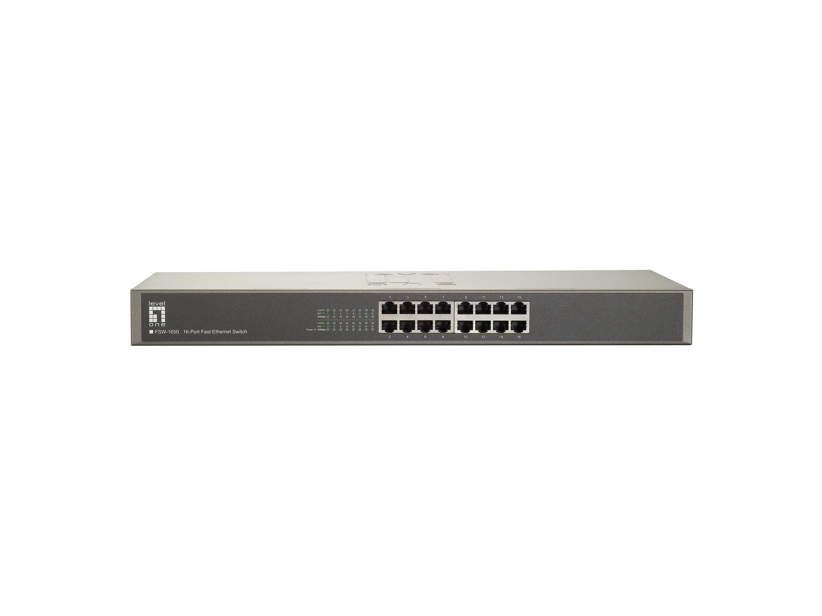 LevelOne FSW-1650 Switch, 48,3 cm, 16-Port