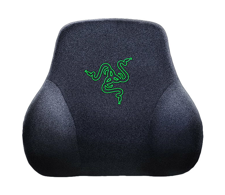 Razer Head Cushion - Nacken- & Kopfkissen für Gaming Stühle (Ergonomisches Design, Polsterung aus Memory-Schaumstoff, Hülle aus weichem, schwarzem Samt) Schwarz, RC81-03860101-R3M1, Einheitsgröße