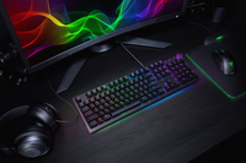 Razer Huntsman Elite Gaming Keyboard Opto-Mechanical Purple Switches ES-Layout