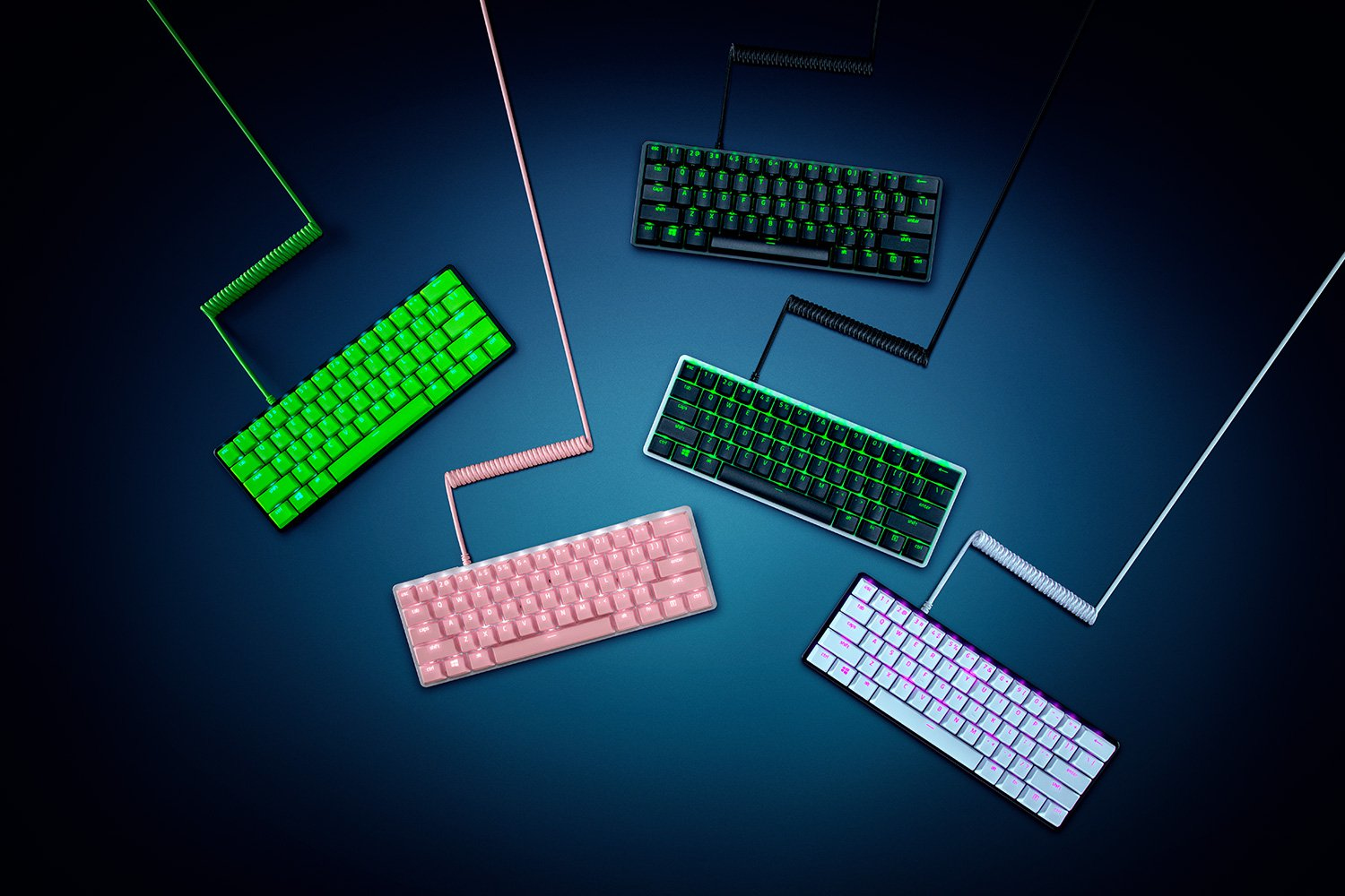 Razer PBT Keycap & Spiralkabel Upgrade-Set 120 Tasten pink USA Layout QWERTY