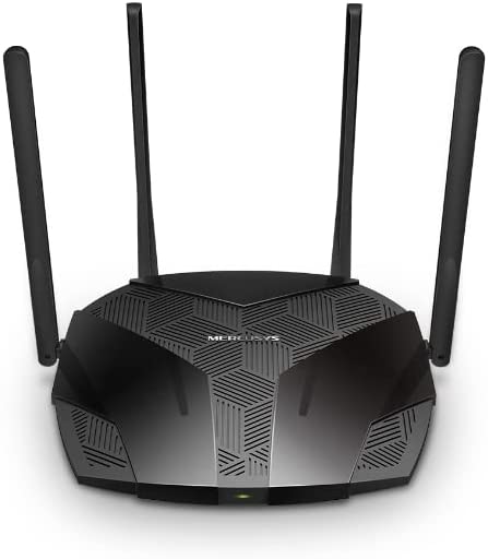 Mercusys MR1800X WLAN-Router 6 Dual-Band AX1800 5 GHz hat 1201 Mbps 2,4 GHz 574 Mbps Gigabit WAN/LAN Port Gästenetzwerk WPS Parental Control QoS