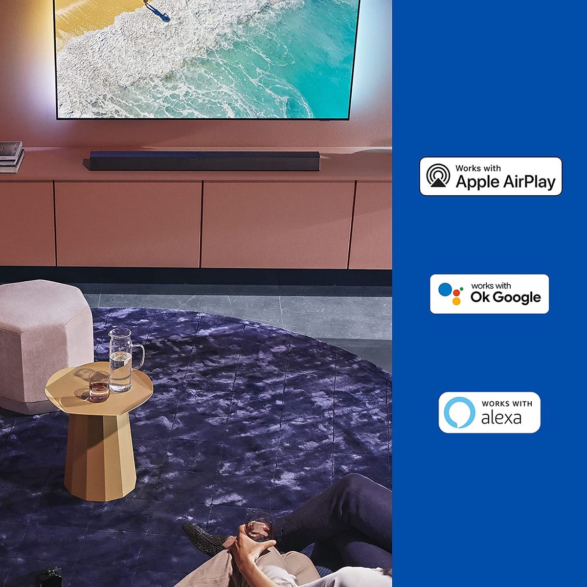 Philips B8805/10 Soundbar Subwoofer kabellos Bluetooth 400W Dolby Atmos eARC DTS