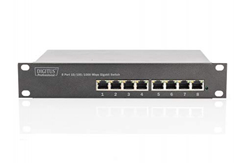 Digitus 10 inch 8-Port Gigabit Ethernet Switch 10/100/1000Mbps RJ45 power supply