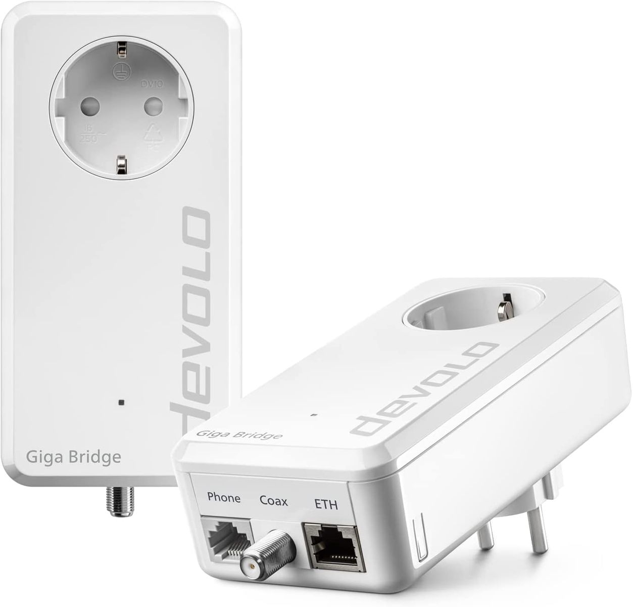 Devolo Giga Bridge Telefon-Set Glasfaserlösung Glasfasernetzabschluss ONT dem Router verbinden Glasfaser im Haus verlegen Glasfaser-Kabel 07115 für Telefonleitung