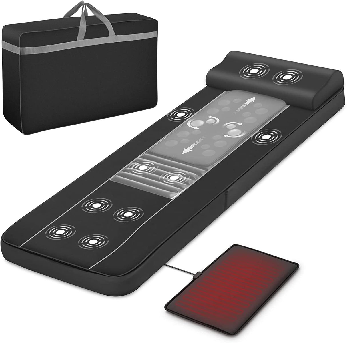 CooCoCo Full Body Massage Mat,Back Massager & 10 Motors Vibrating Massage Mat,Shiatsu Massage Mat for Back,Massager for Neck and Back,Thighs,Legs