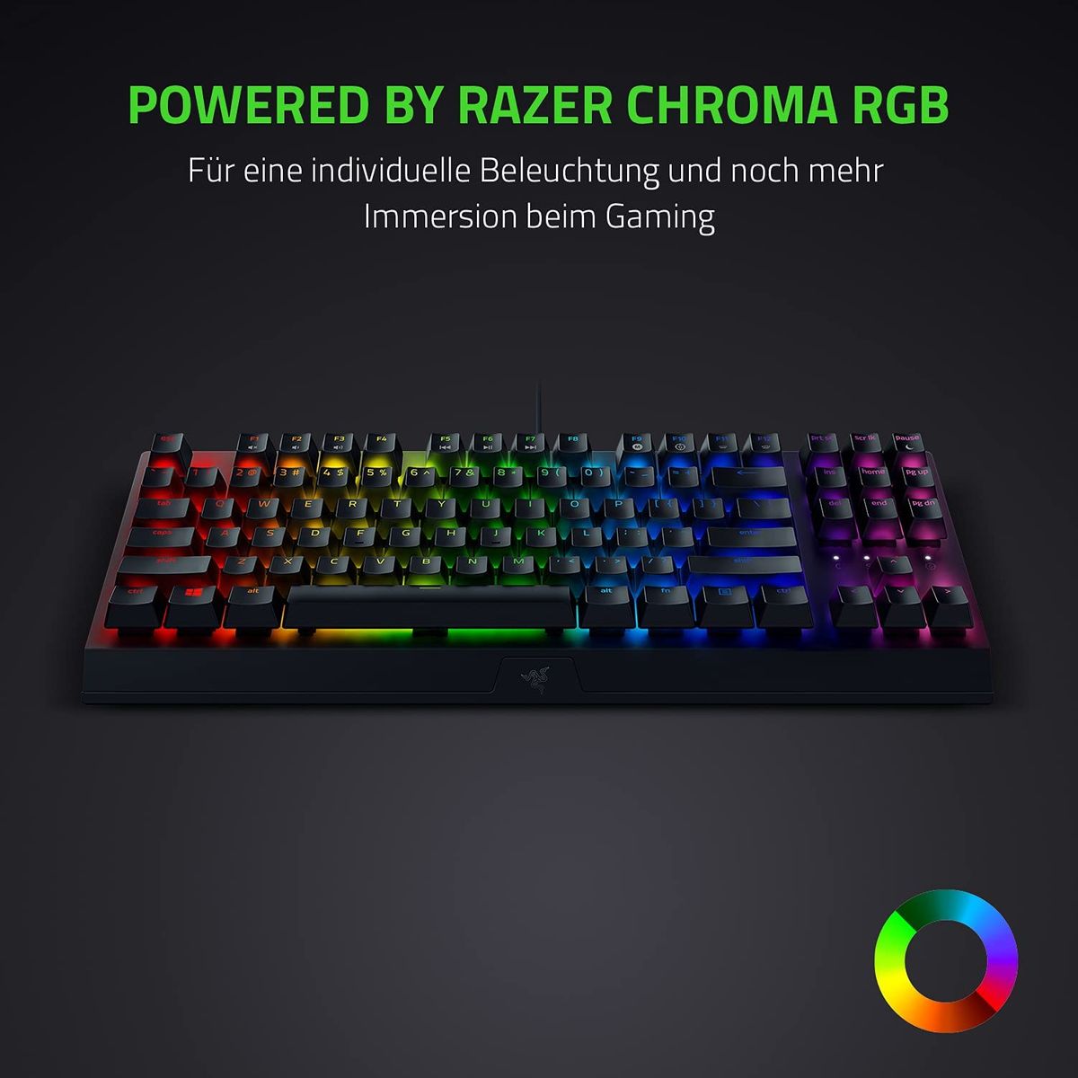 Razer BlackWidow V3 TKL Gaming Keyboard Green Switches Chroma RGB DE-Layout