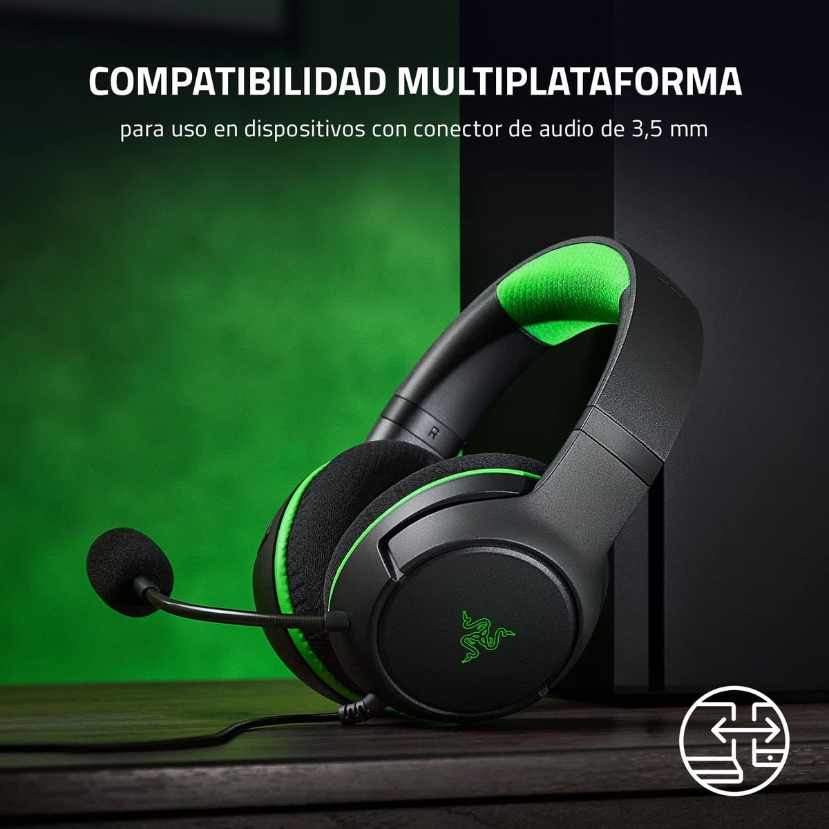 Razer Kaira X for Xbox 2021 Gaming Headset Stereo 3.5mm Multi-Plattform Black/Green