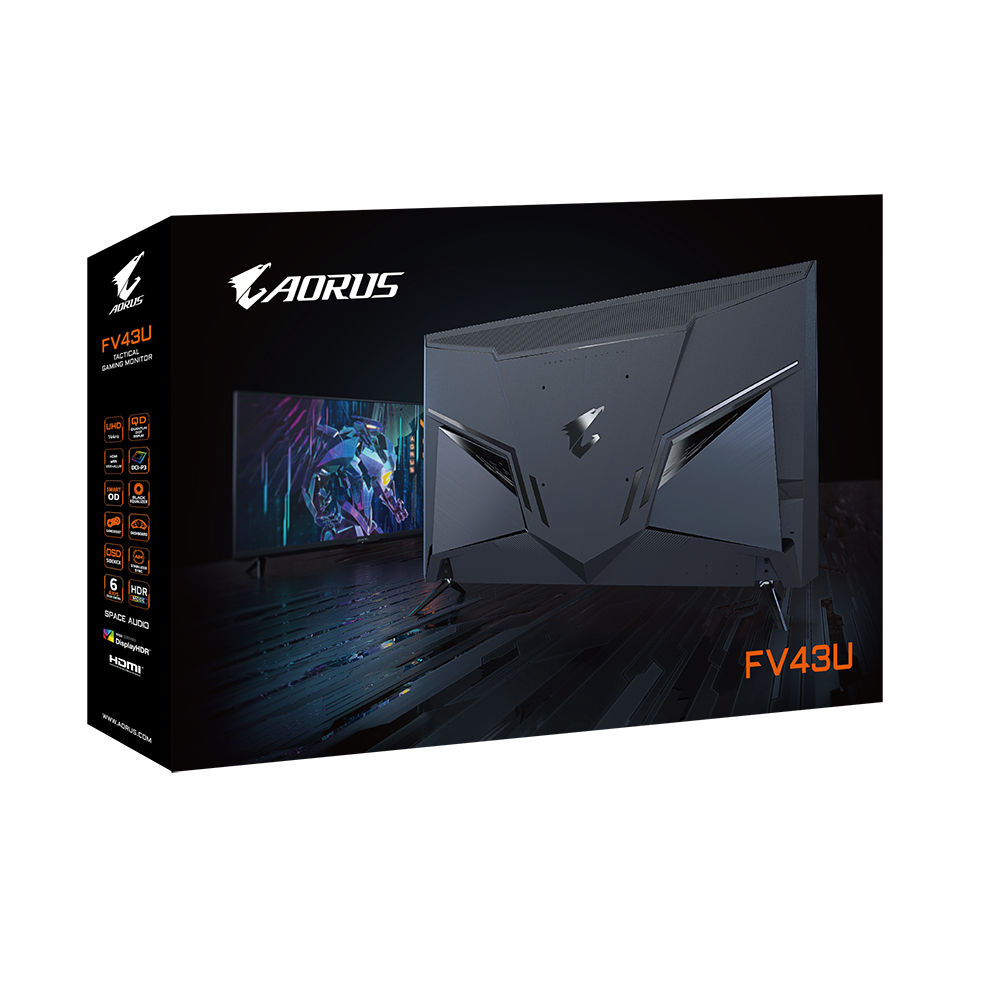 Gigabyte Aorus FV43U 109cm 43" 4K Gaming-Monitor HDMI 2.1/DP/USB-C 144Hz 1ms FV43U-EK