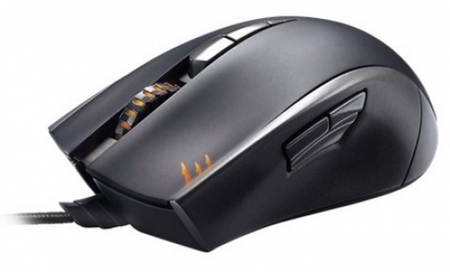 ASUS STRIX Claw Ergonomische Optische 5.000 DPI Gaming Maus schwarz/orange