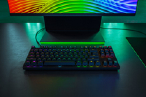 Razer Huntsman TE Gaming Keyboard Optical Red Switches TKL RGB US-Layout ISO