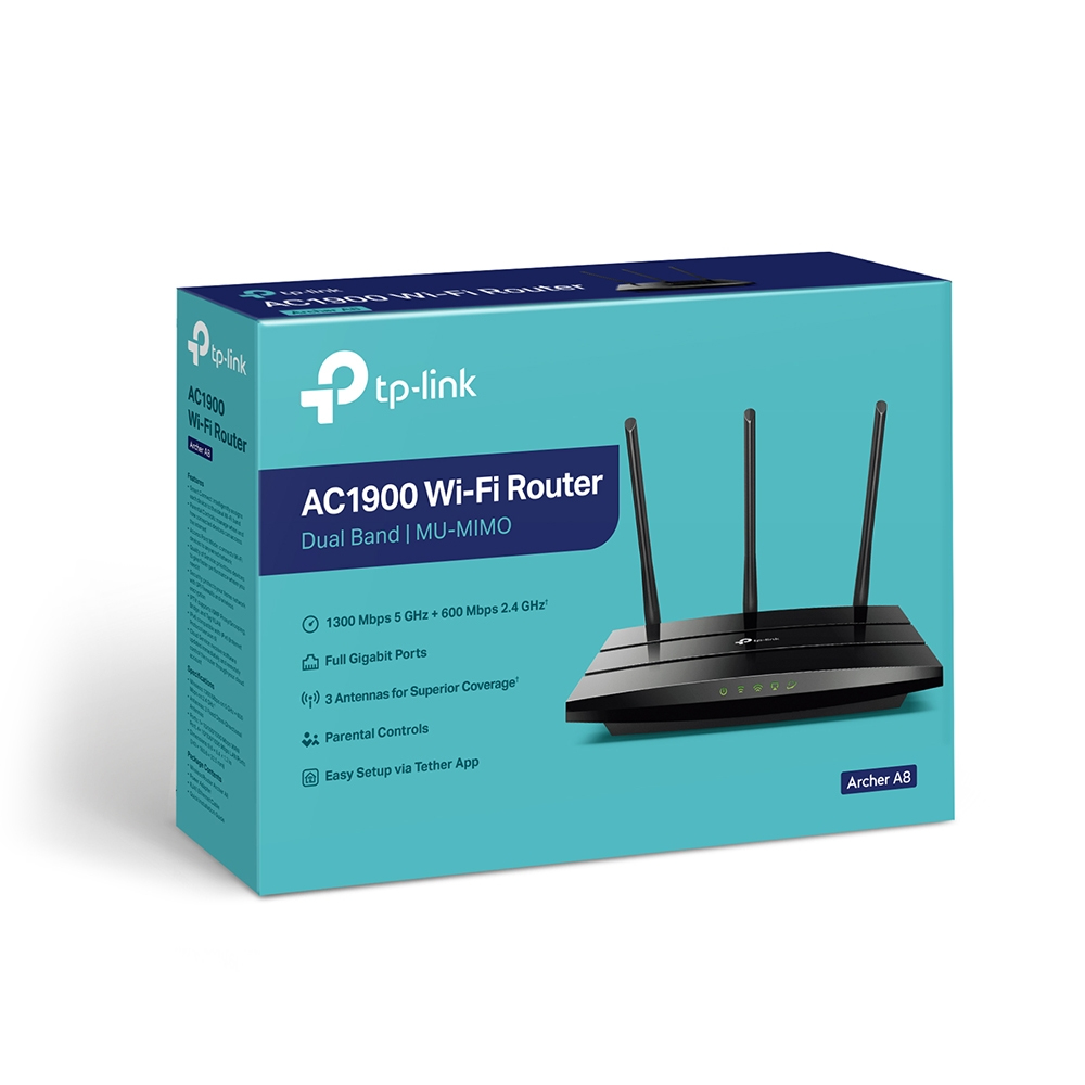 TP-Link Archer A8 Wi-Fi 5 IEEE 802.11ac Ethernet Wireless Router
