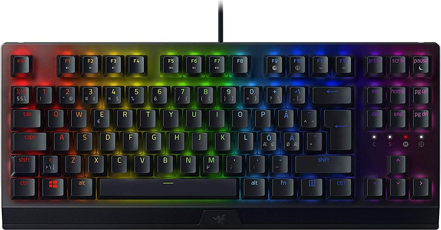Razer BlackWidow V3 TKL Gaming Keyboard Green Switches Chroma RGB UK-Layout