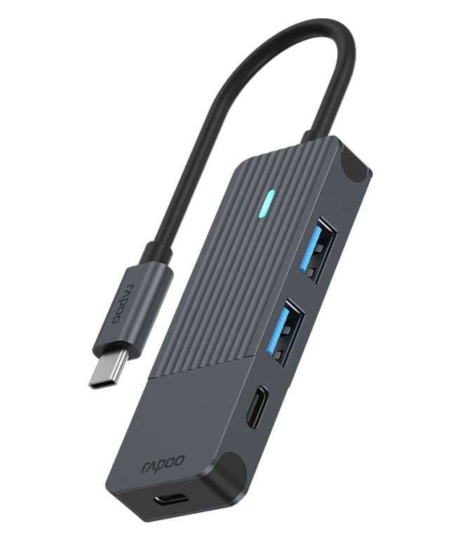Rapoo UCH-4003 Schnittstellen-Hub USB 3.2 Gen 1 (3.1 Gen 1) Type-C 5000 Mbit/s Anthrazit