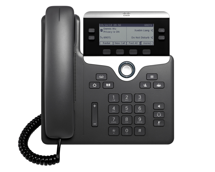Cisco 7821 IP-Telefon Schwarz, Silber 2 Zeilen