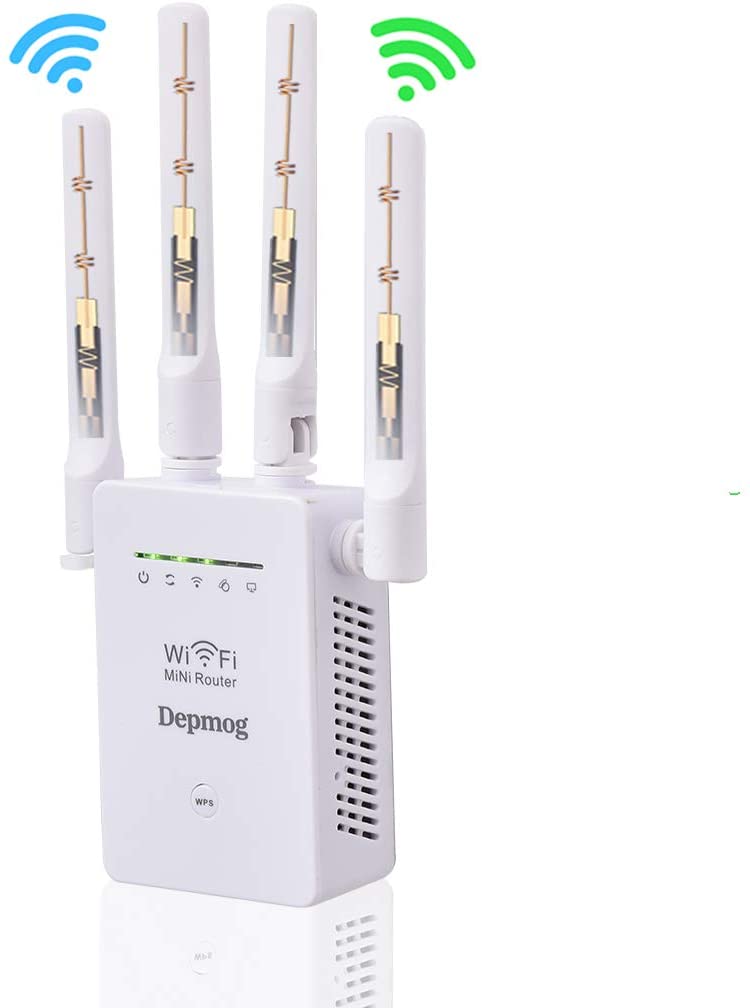Depmog Wi-Fi Network Repeater Dual Band Wireless 1200M WPS Access Point Mode