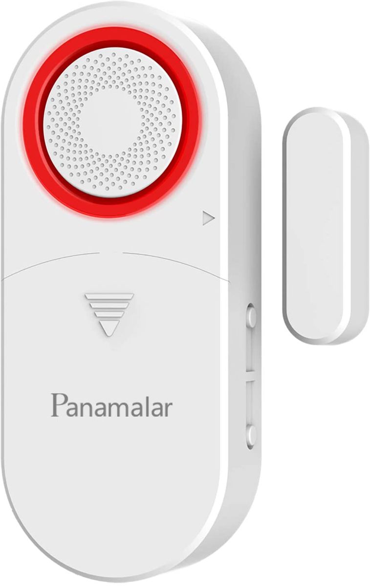 Panamalar Wireless WLAN door window sensor, low energy door and window alarm, built-in siren compatible with Alexa and Google Assistant