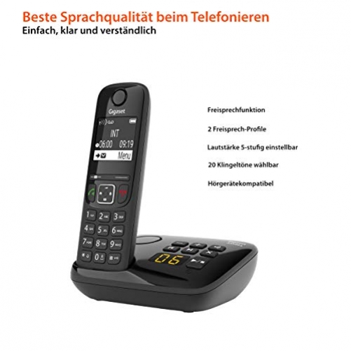 Gigaset AS690A Duo Festnetz-/Schnurlostelefon Anrufbeantworter DECT 2 Mobilteile