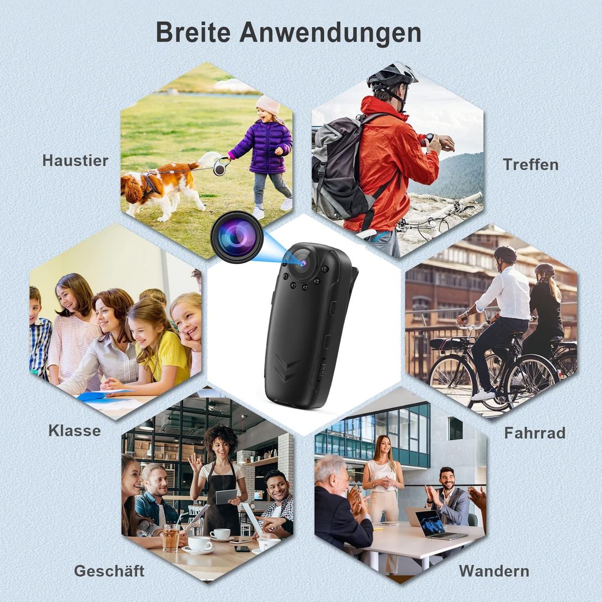 TDW Kleine Kamera ohne WLAN, HD 1080P Mini Überwachungskamera mit 32G SD Karte Aufzeichnung Kleine Kamera mit Bewegungserkennung Nachtsicht Mini Body Cam für Innen Aussen Überwachung
