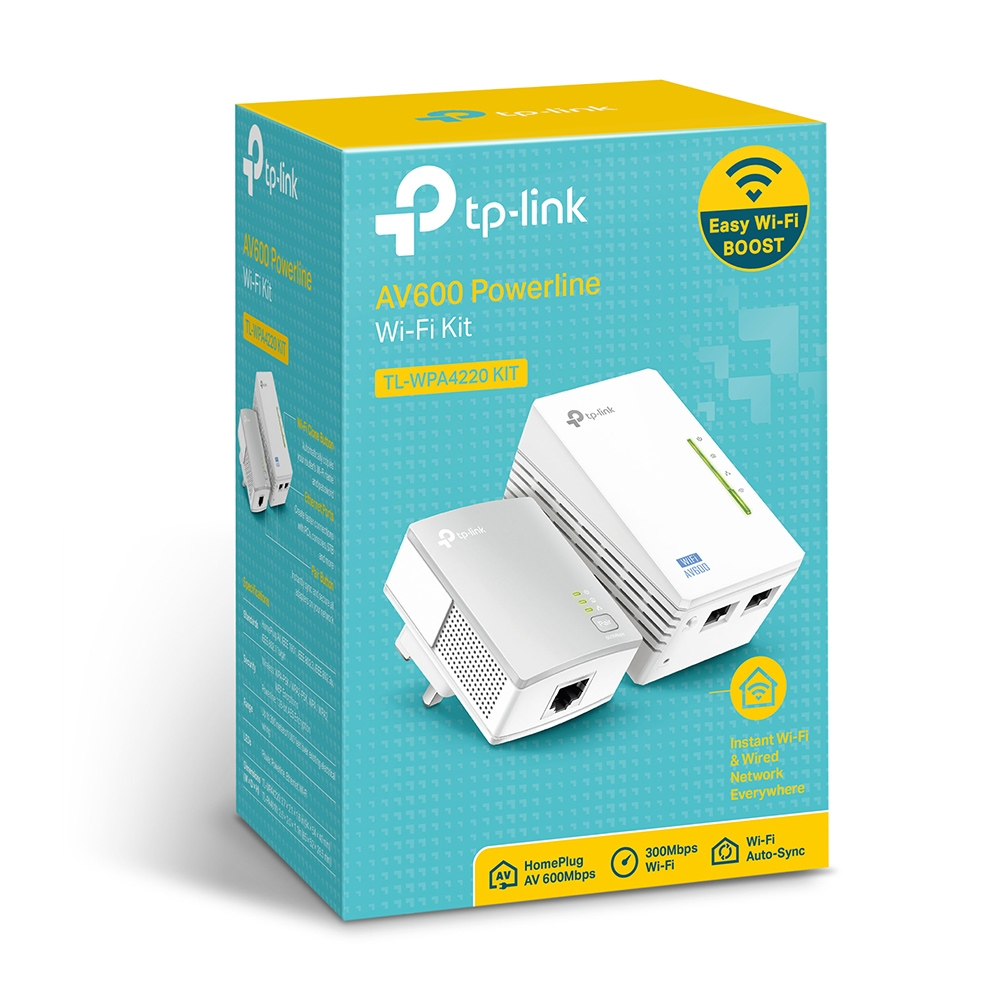 TP-Link TL-WPA4220KIT AV600 WLAN PowerLine Network Adapter Extender 300 Mbit/s