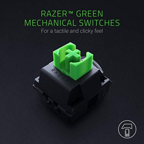 Razer BlackWidow Gaming Keyboard Green Switches Chroma RGB IT-Layout