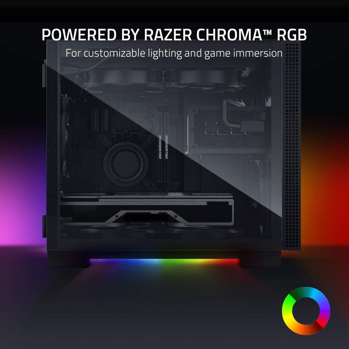 Razer Tomahawk Mini-ITX Gaming Chassis Chroma RGB Underglow Lighting Black