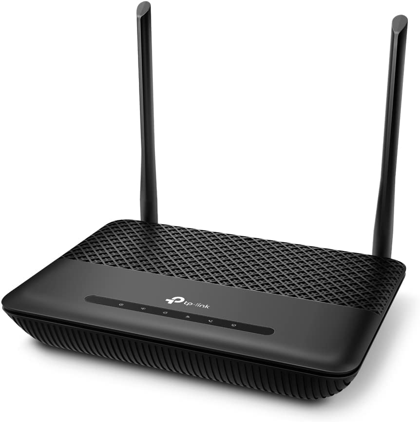 TP-Link TD-W9960v WLAN Telephone VDSL DSL Modem Router 300 Mbit/s a 2.4 GHz VDSL Vectoring 100 Mbit/s Compatible Telekom/1&1/Vodafone/O2 DECT Base Media Server Only for Germany