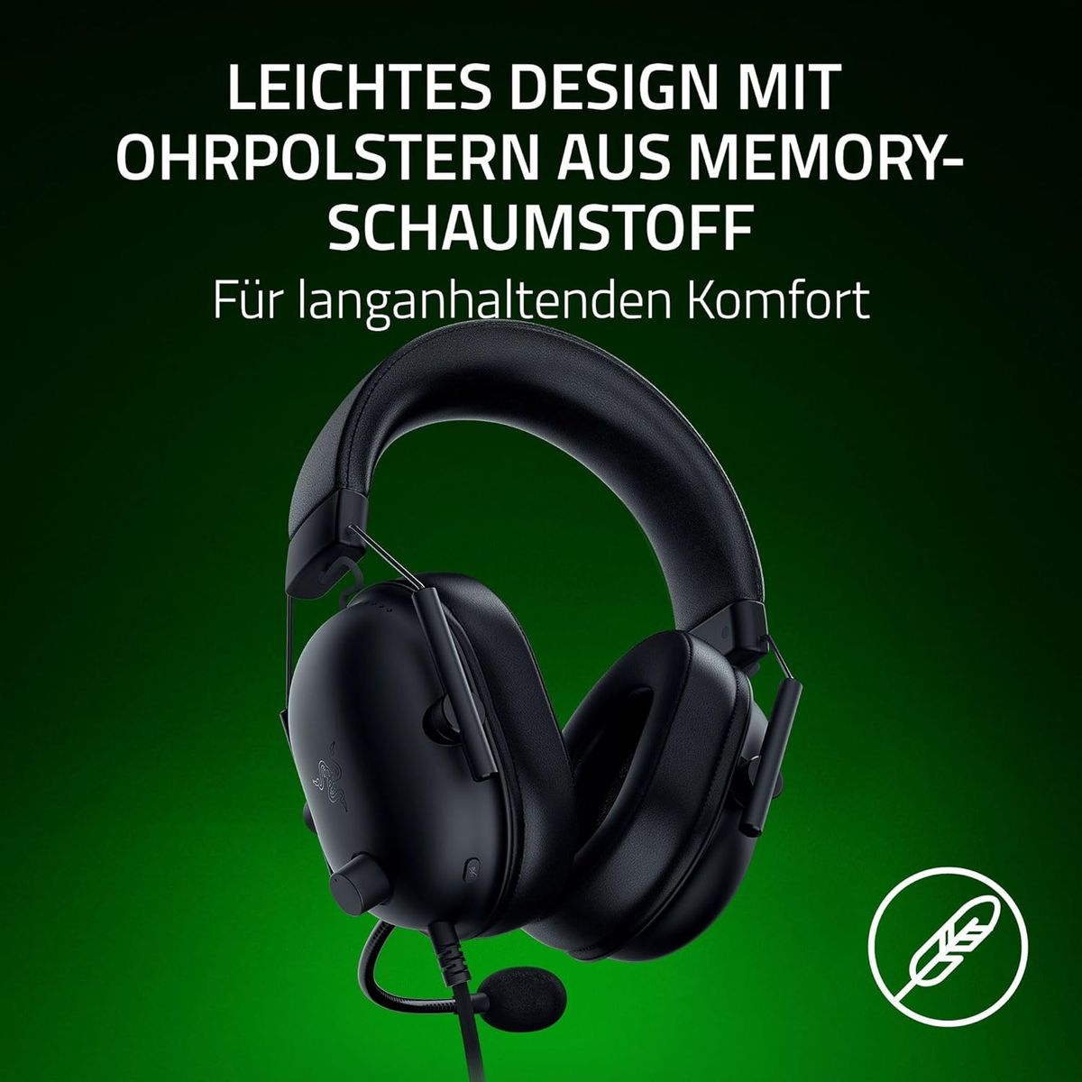 Razer Blackshark V2 X (Xbox) - Kabelgebundenes E-Sport Headset für Konsole Xbox S|X (250g, Kardioiden-Mikrofon, 50mm Treiber, Passive Geräuschunterdrückung, 3,5mm Anschluß) Schwarz