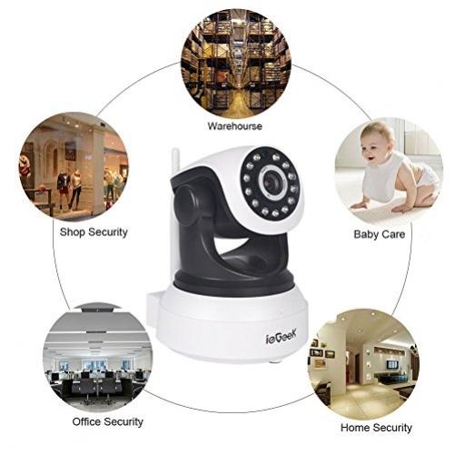 ieGeek IP Camera 720P Wi-Fi IP Cam Security System Video Recording Two-Way Audio