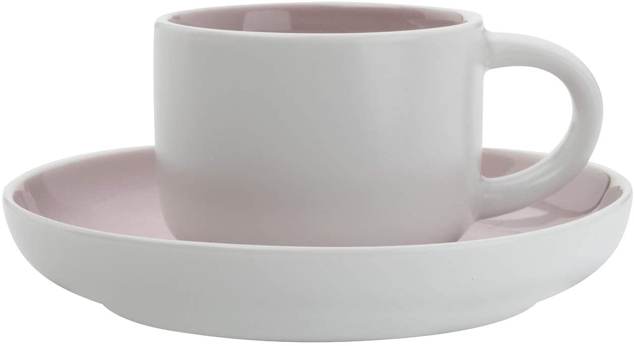 Maxwell Williams Tint Espresso Cup and Saucer in Gift Box, Porcelain, 100ml, Rose Pink, Espresso Size