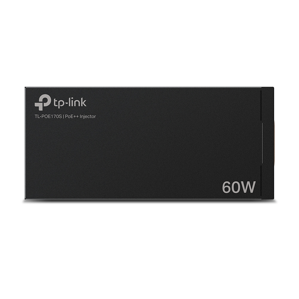 TP-Link TL-POE170S PoE++ Injektor (2 Gigabit-Ports, kompatibel mit 802.3af /at/bt, Gesamtleistung mit bis zu 60W, Wandmontage und Desktop-Design, Plug and Play)Schwarz Single 802.3af/at/bt V1