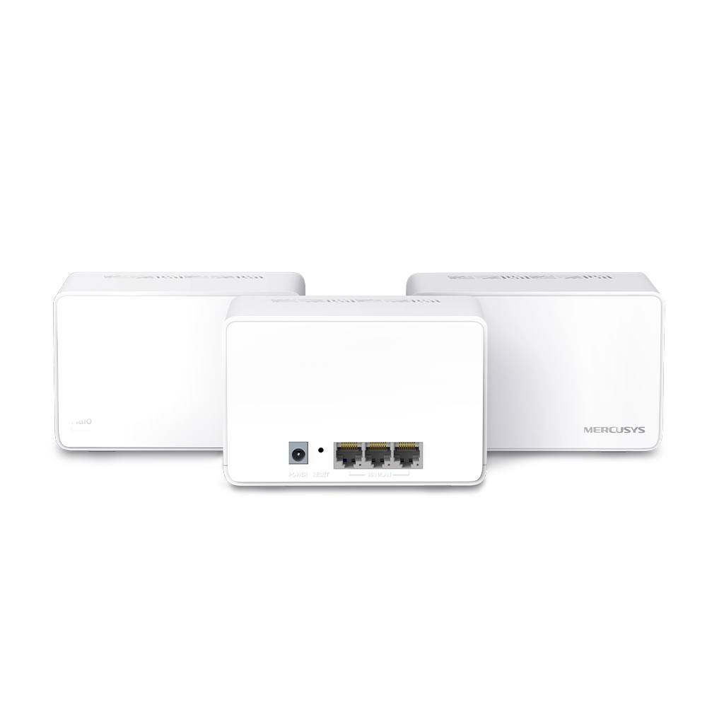 Mercusys Halo H80X AX3000 Wi-Fi 6 Mesh System Dual Band WLAN Router & Repeater 3000 mbit/s up to 650m² MU-MIMO White 3er Pack v1.0