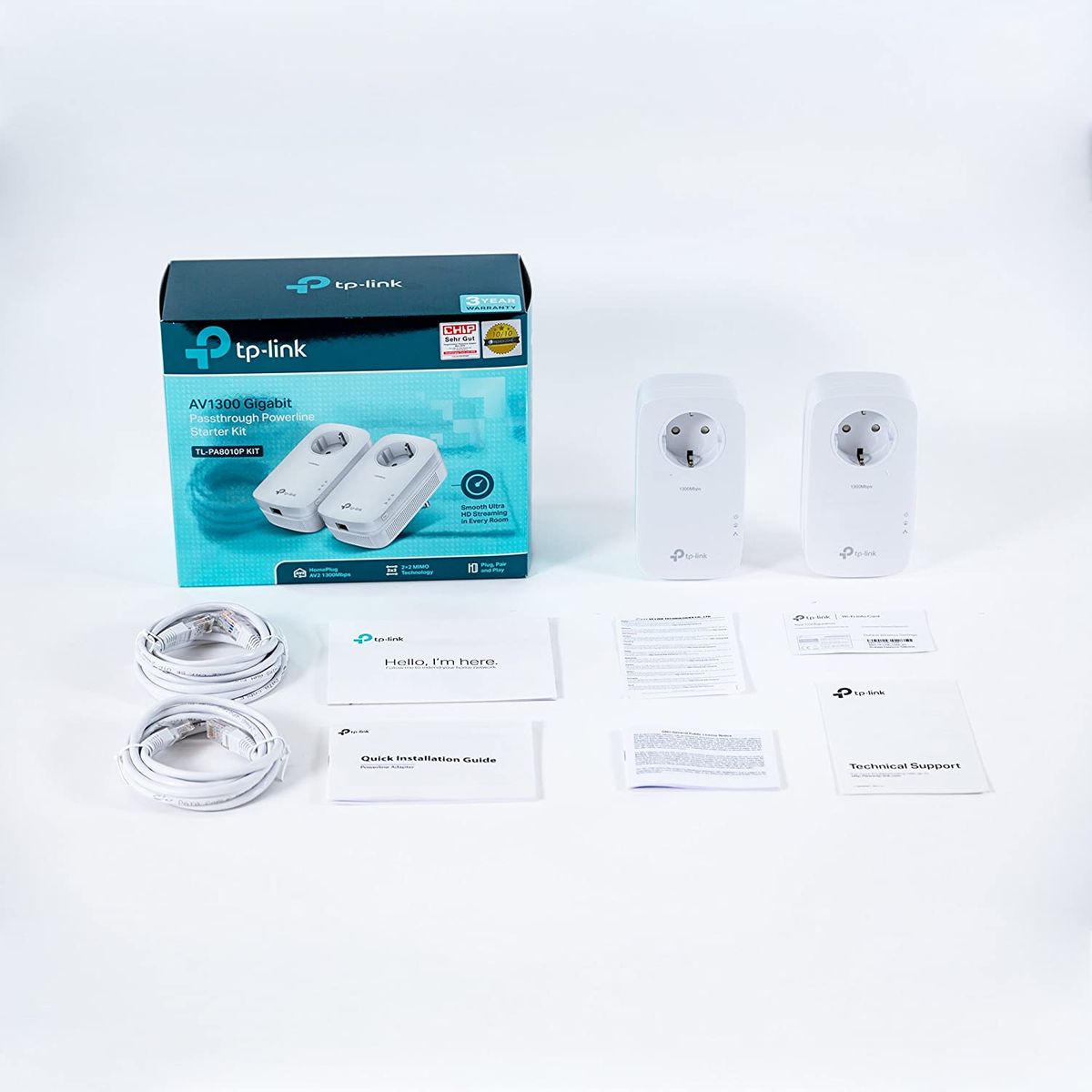 TP-Link TL-PA8010P KIT 1300 Mbit/s Eingebauter Ethernet-Anschluss 2 Stücke