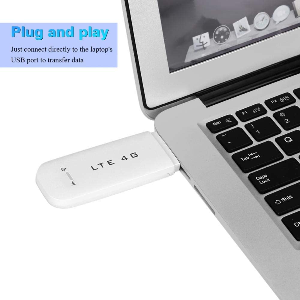 Elprico 4G USB WiFi Dongle, 4G LTE USB Netzwerkadapter Drahtloser WiFi Hotspot Router Modem Stick, Weiß Tragbarer 100 Mbit/s Highspeed WiFi Hotspot(with WiFi Function)