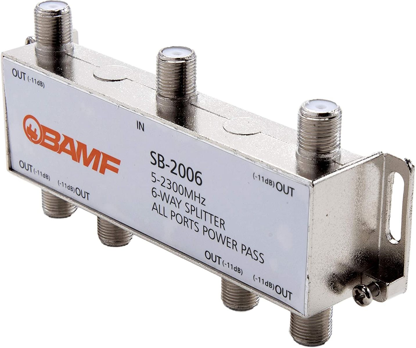 BAMF 6-Way Coax Cable Splitter Bi-Directional MoCA 5-2300MHz