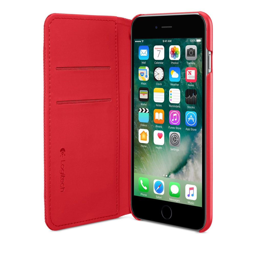 logitech Handy-Schutzhülle 11,9 cm (4.7 Zoll) Geldbörsenhülle für iPhone 6/6s Rot