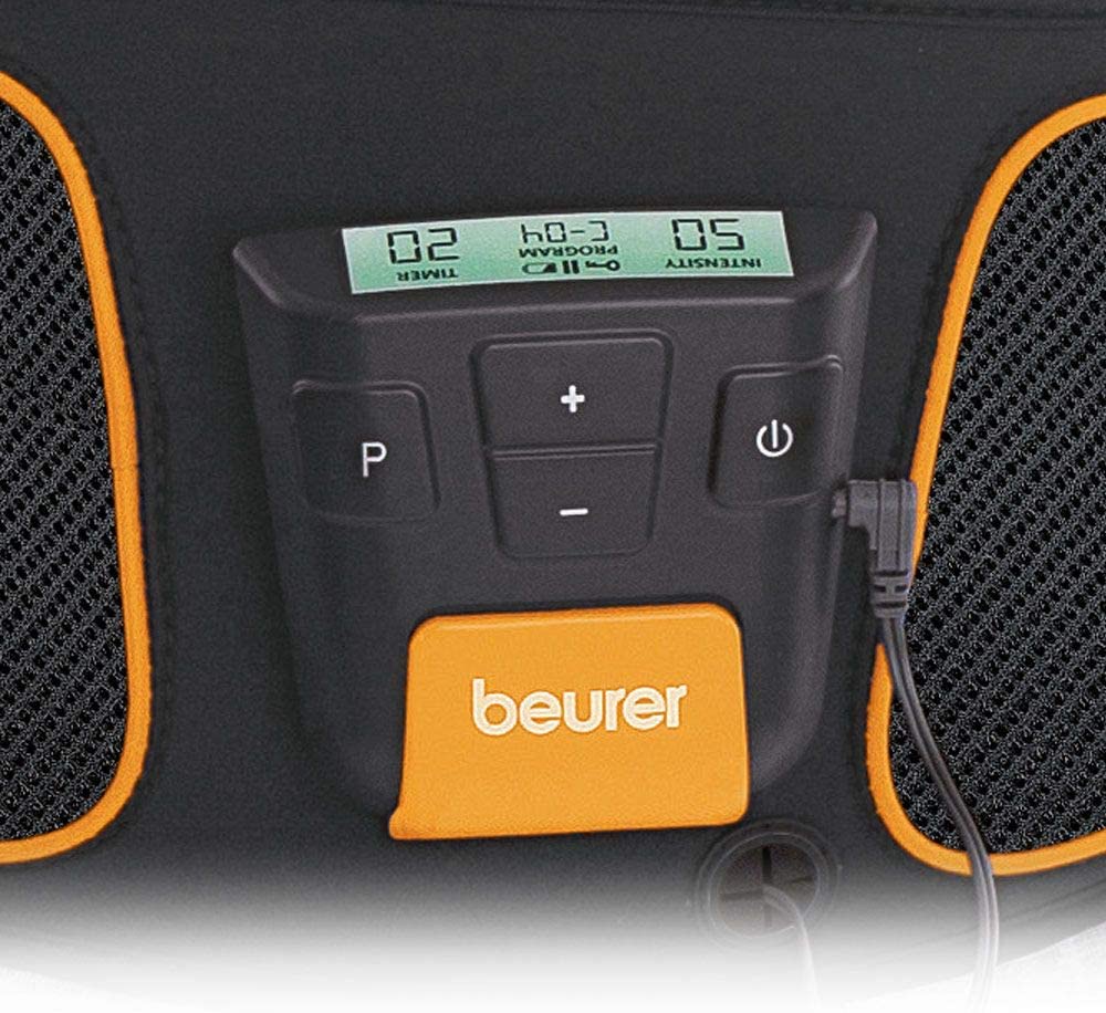 Beurer EM 32 Abdominal muscle belt, for muscle stimulation, EMS abdominal training, 2 wear-free carbon electrodes.