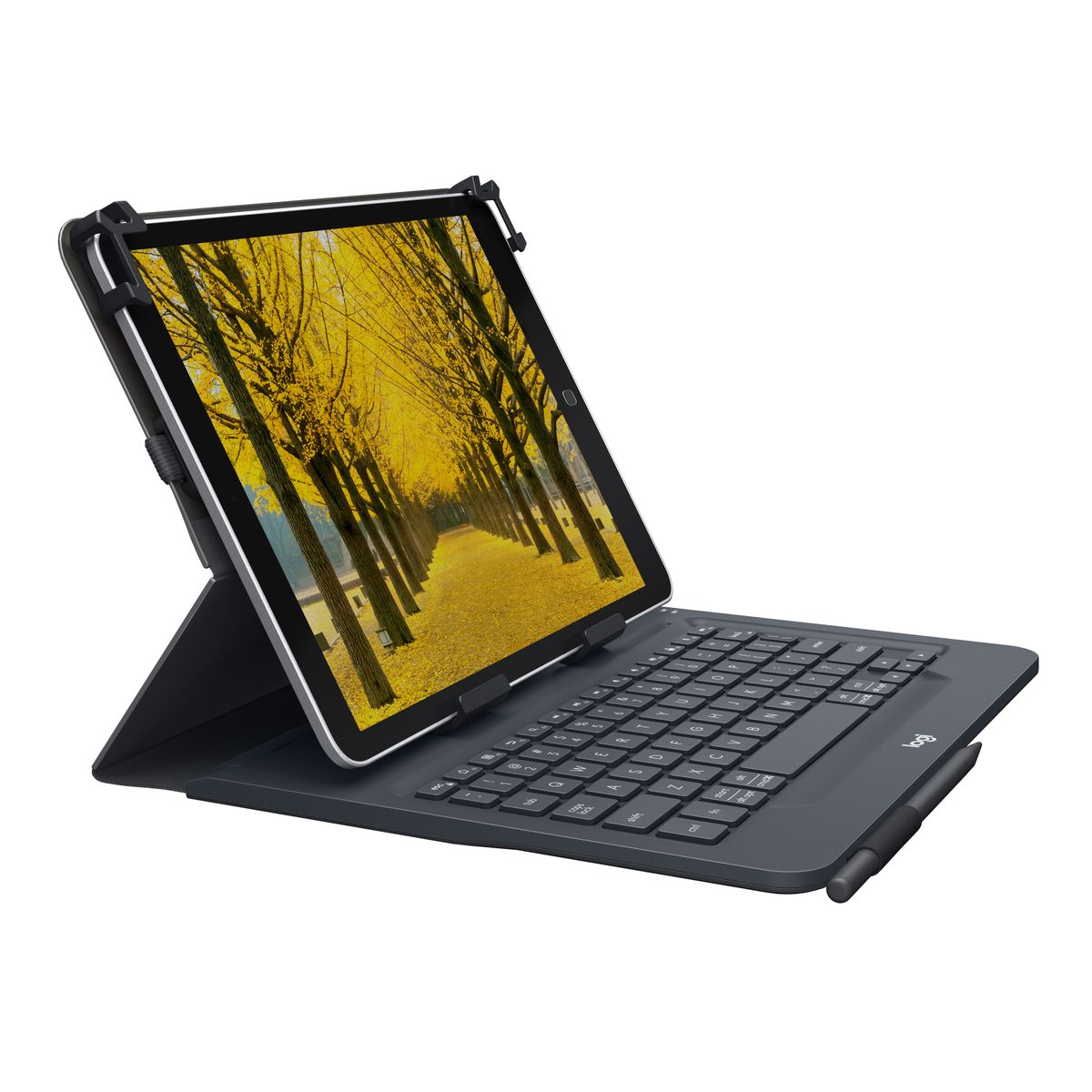 logitech Universal Folio Tastatur für Mobilgeräte Schwarz Bluetooth FR-Layout