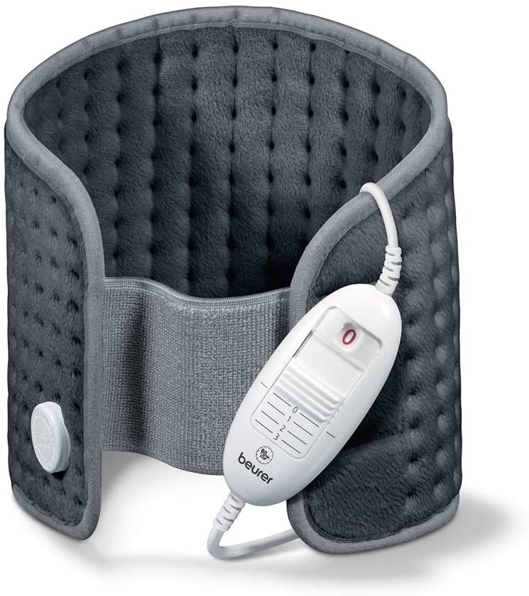 Beurer HK 49 Cosy heating pad, for use on the abdomen and back, with elastic band and Velcro closure, automatic switch-off, machine washable Gray