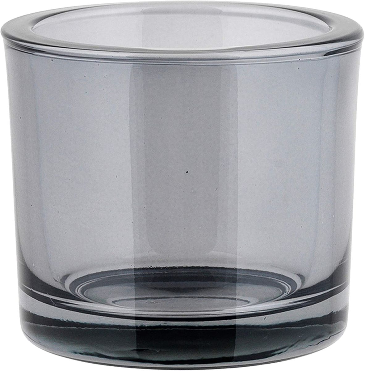 Blomus Glass Lantern 65967 Glass Lantern Nero-Smoke, Metal, 8 cm
