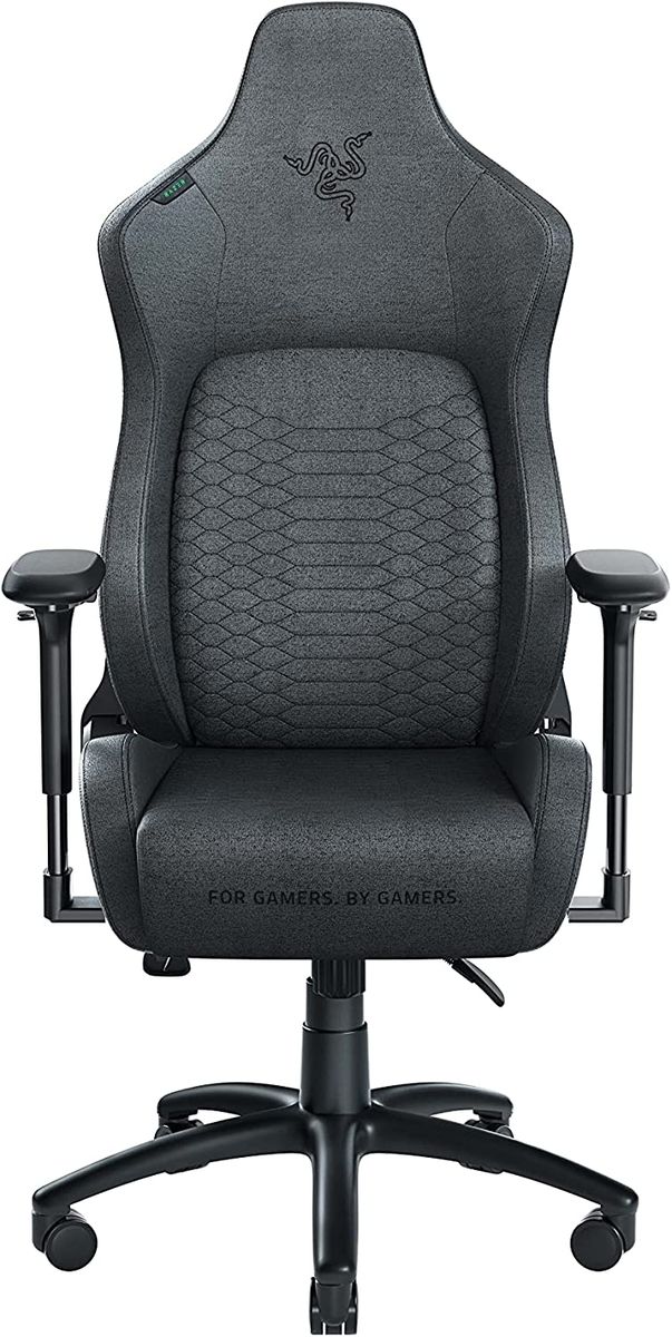 Razer Iskur - Premium Gaming Stuhl mit integrierter Lendenwirbelstütze (Schreibtischstuhl/Bürostuhl, mehrlagiges Kunstleder, Schaumstoff-Polster, Kopfpolster, Höhenverstellbar) Fabric | XL X-Large Iskur Fabric