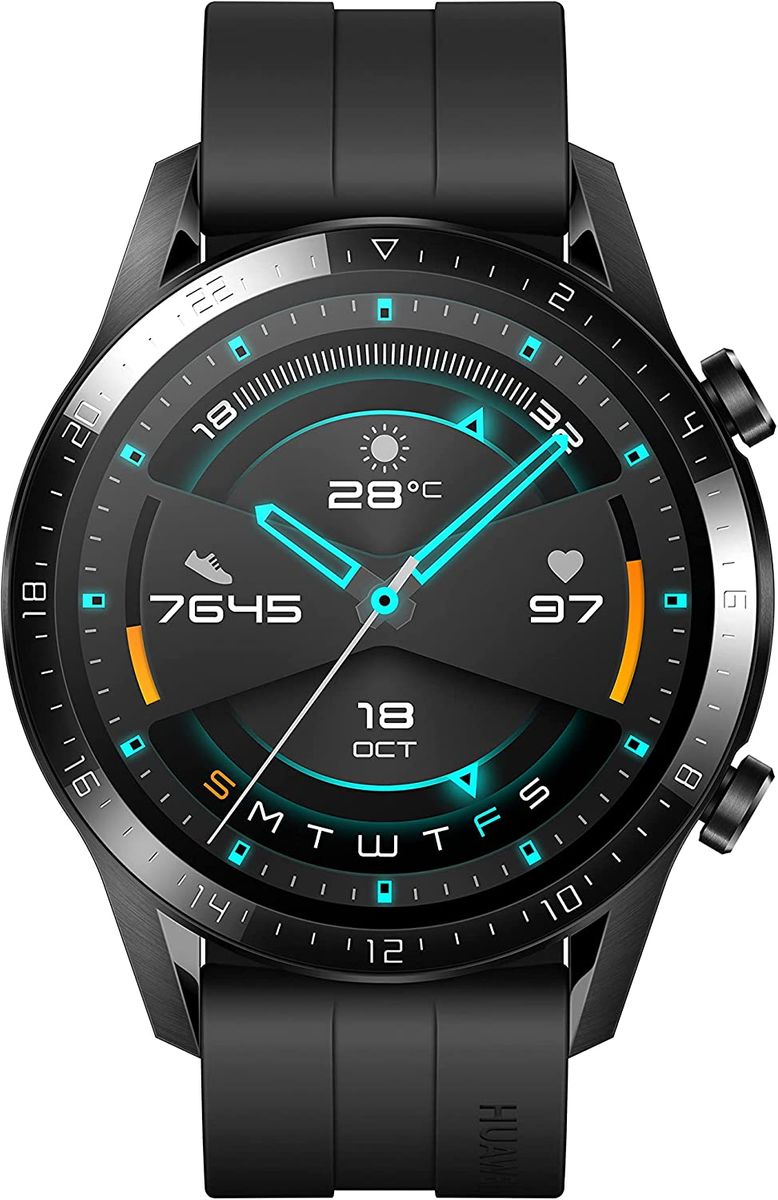 HUAWEI Watch GT 2 (46 mm) Smartwatch, 1,39 Zoll AMOLED-Display mit 3D-Glasbildschirm, 2 Wochen Akkulaufzeit, GPS, 15 Sportmodi, 3D-Glasbildschirm, Bluetooth-Calling Smartwatch, Mattschwarz