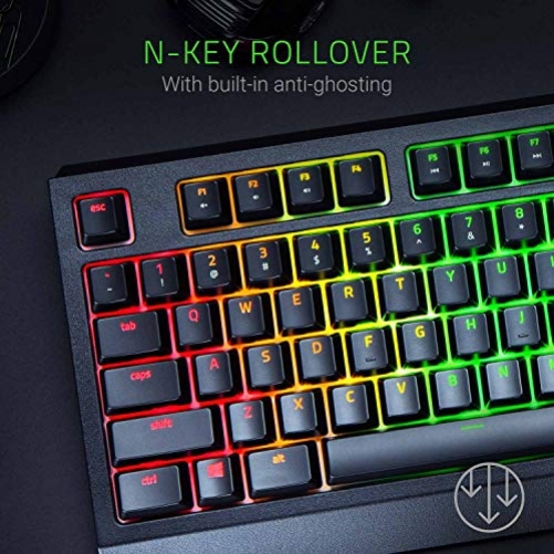 Razer BlackWidow Gaming Keyboard Green Switches Chroma RGB US-Layout ISO