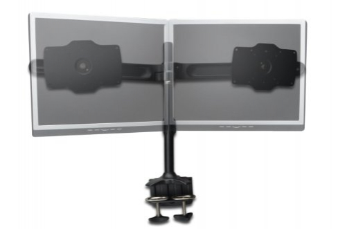 Digitus dual monitor stand, clamp base, black 20ø swiveling, rotatable 90ø, max. 15kg "24" -32 "TFT, tiltable 15ø"