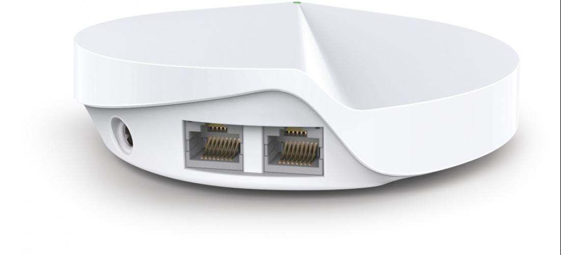 TP-Link Deco M5 Mesh WLAN AC1300 Dualband Heimnetz Komplettlösung (Geschwindigkeit bis zu 1267Mbit/s, Abdeckung bis zu 140m², passt in jeder Art von Zuhause, 2 Gigabit Ports, 1pack) weiß Single-Pack Single V3